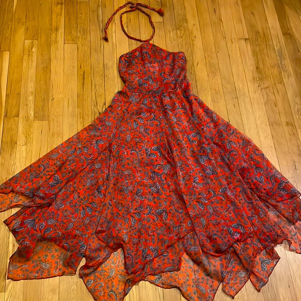 ✨NWOT Misa Los Angeles Adele Dress Women’s Paisley Handkerchief Hem Size XS